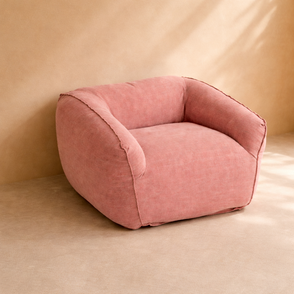 cousin armchair in smoked rose totem nairobi