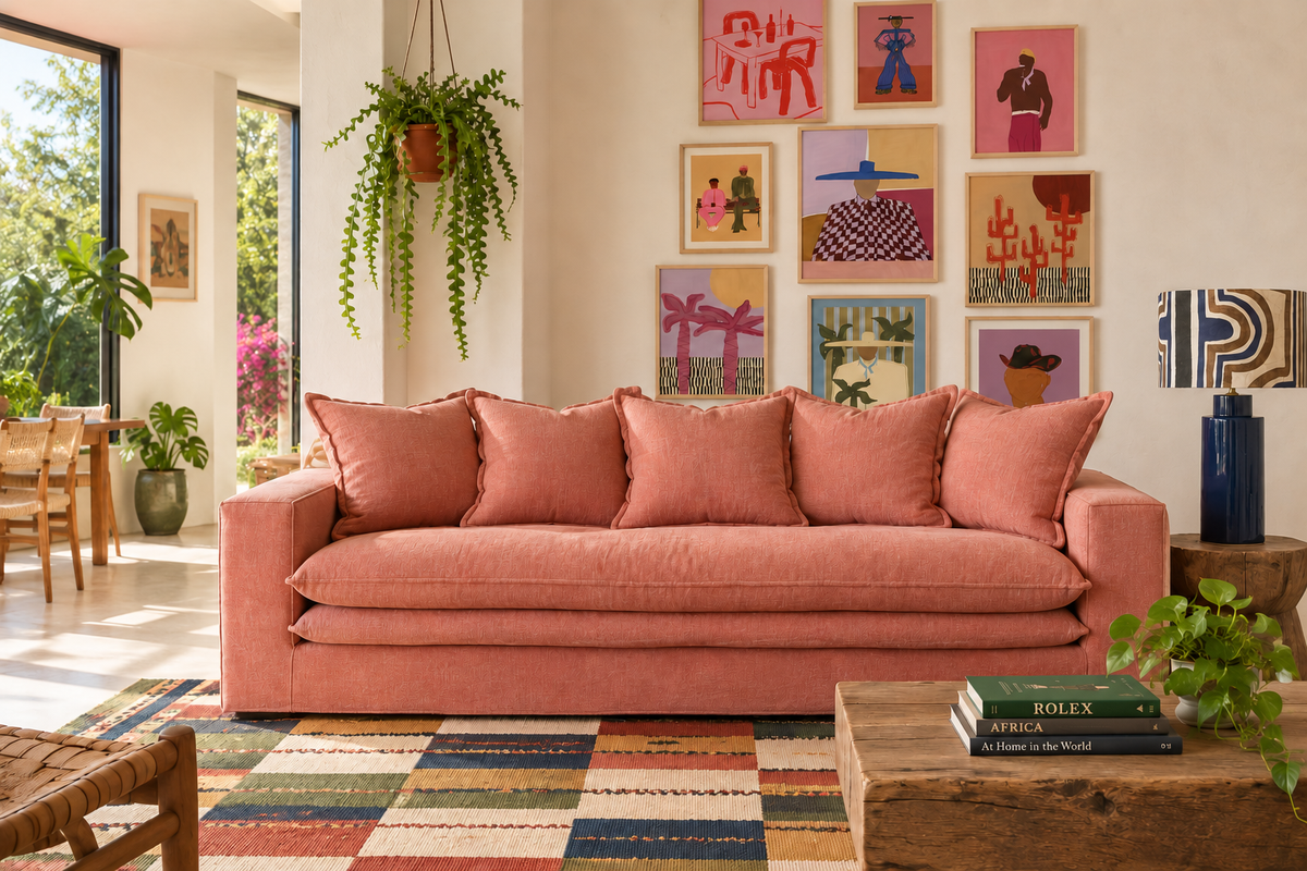 wasini sofa in smoked rose