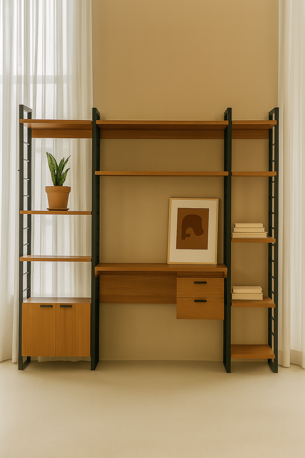 Ndoto Shelf System – Modular Wooden Shelving | Totem Nairobi